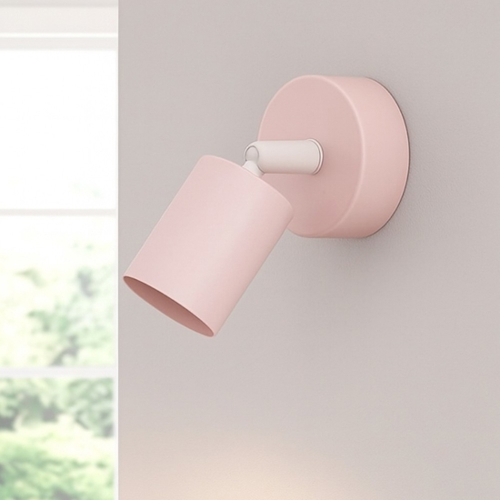 Applique rosa da parete soffitto orientabile per interni